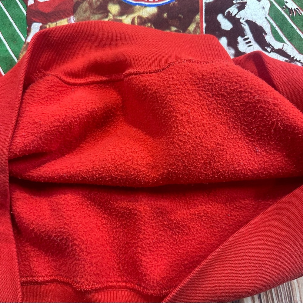 Vintage 90s San Francisco 49ers Salem NFL Montana Graphic Sweatshirt Size L - Picture 10 of 16